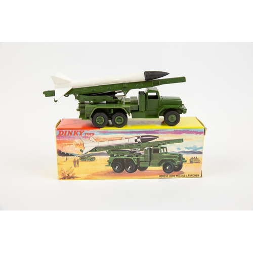 372 - Dinky Toys Honest John Missile Launcher (665). An example in olive green with green plastic platform... 