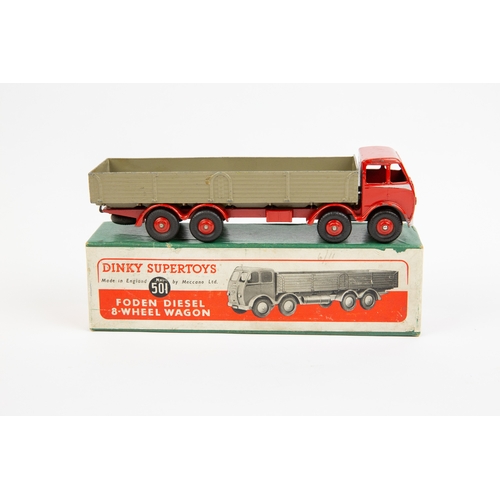 386 - Dinky Supertoys Foden Diesel 8-Wheel Wagon (501). Early DG example, cab, chassis and wheels in brigh... 