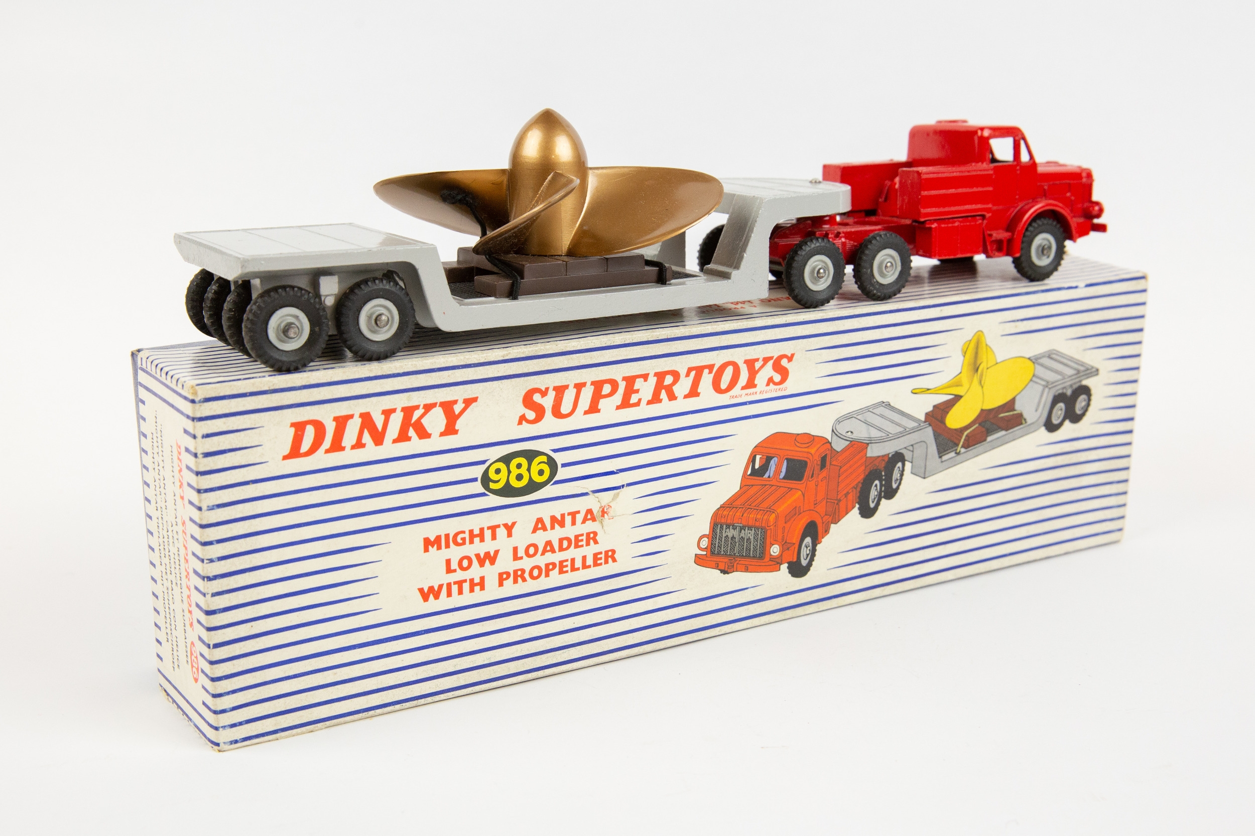 Dinky Supertoys Mighty Antar Low Loader with Propeller load (986). Red ...