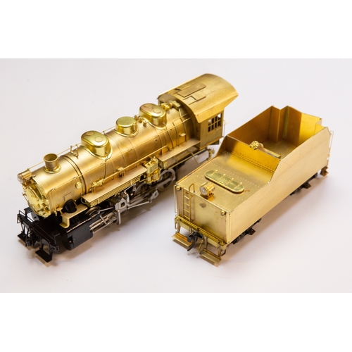 78 - A Japanese US Hobbies KTM brass O gauge 2668 USRA 1930's style 0-8-0 American outline tender locomot... 