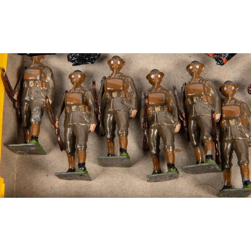 174 - Britains Hollow cast Lead figures, Comprising of 9 British Army Mounted on 3 Black, 4 Brown And 2 wh... 