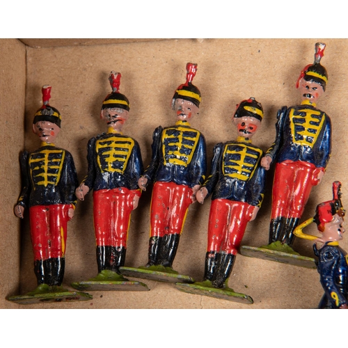 176 - Britains Hollow cast lead figures, 7 Mounted Dragoon Guards, 5 Dragoon Guards on foot, 10 Highland L... 