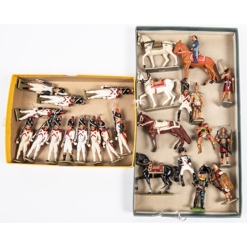 169 - MIM, Emanuelle Steinback group of Napoleonic lead figures, Comprising of 12 standing, 3 Horse, 1 Mou... 