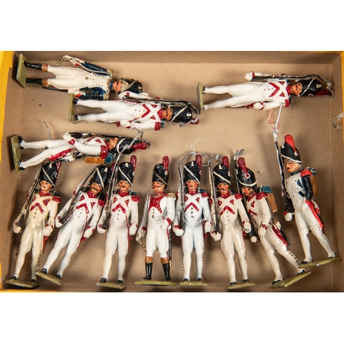 169 - MIM, Emanuelle Steinback group of Napoleonic lead figures, Comprising of 12 standing, 3 Horse, 1 Mou... 