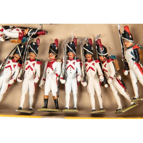 169 - MIM, Emanuelle Steinback group of Napoleonic lead figures, Comprising of 12 standing, 3 Horse, 1 Mou... 