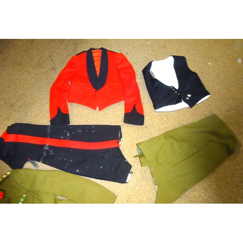 220 - A Colonel's khaki SD jacket, trousers and cap of the Royal Corps of Transport; also a Mess jacket, w... 