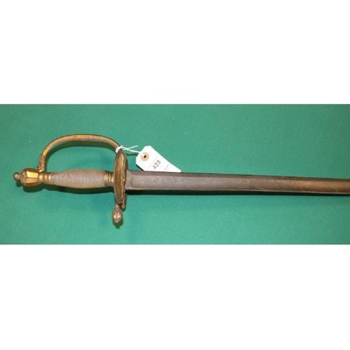 254 - A 1796 Infantry officer's sword, blade 31