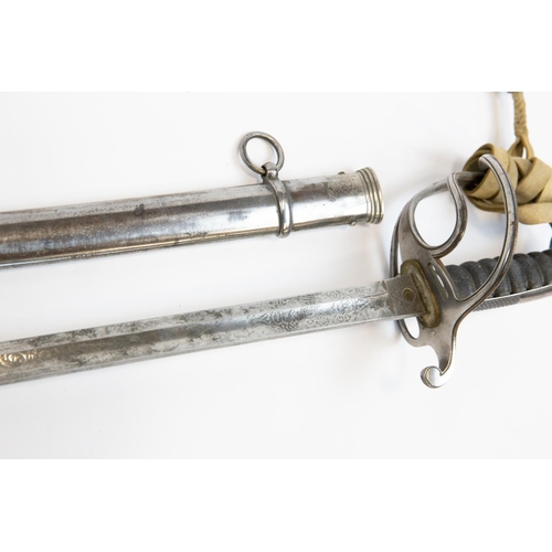 255 - A Victorian Artillery officer's sword of the 1st Sussex Artillery Volunteers, blade 32½