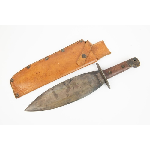 307 - A copy of a WWII type smatchet, leaf shaped blade 10½