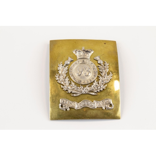 217 - A pre 1864 officer's rectangular Shoulder Belt Plate of the 93rd (Sutherland Highlanders) Regiment o... 