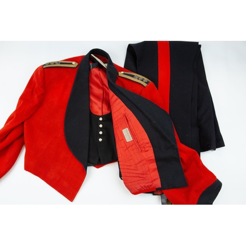 221 - An ERII scarlet mess jacket, trousers, and waistcoat of a Colonel of the General Staff. Near VGC £40... 