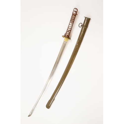 264 - A WWII Japanese NCOs sword, fullered blade 27½