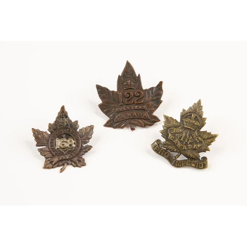 176 - 3 WWI CEF Infantry cap badges: 48th with 