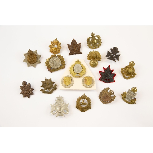 195 - 15 post 1920 Canadian Infantry cap badges including the Oxford Rifles, Lincoln & Welland Regt, the P... 