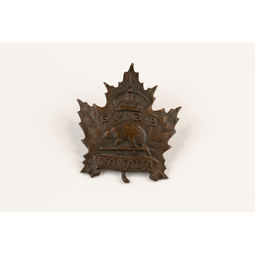 199 - A WWI CEF cap badge of Eaton's Motor Machine Gun Battery, large beaver type. GC £300-350