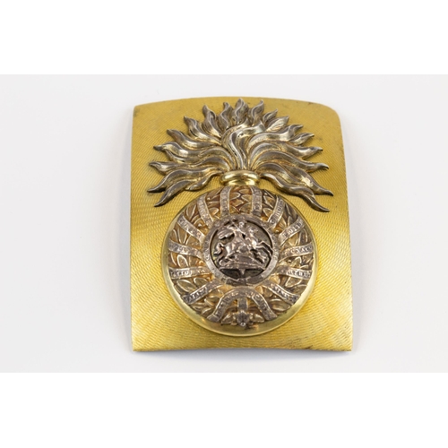 214 - A good pre 1855 officer's rectangular Shoulder Belt Plate of the 5th (Northumberland Fusiliers) Regi... 