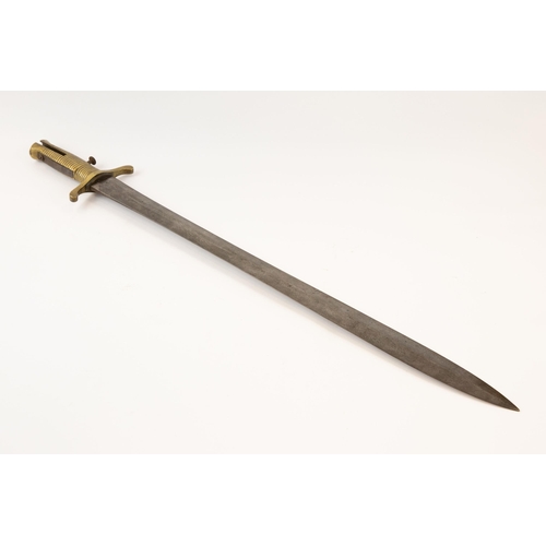 268 - A P1837 sword bayonet for the Brunswick percussion rifle, blade 22