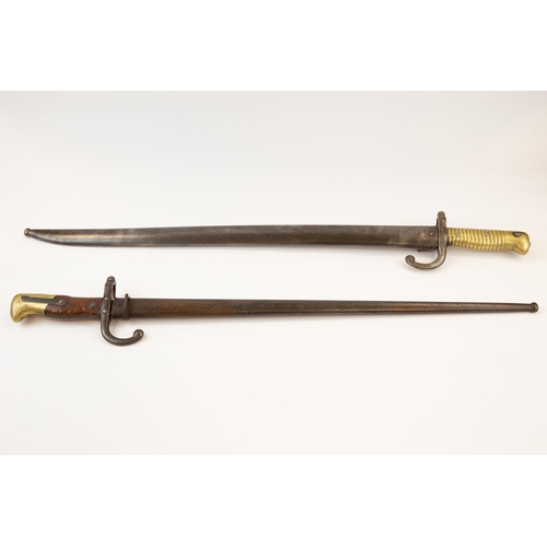 269 - A Chassepot bayonet, dated 1874; also a Gras bayonet dated 1879, both GC (2) £100-120