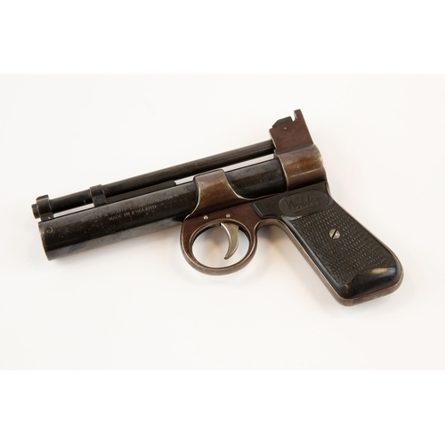 358 - A post war pre 1958 Webley Junior air pistol, number 432. GWO & C, retaining 60% of original finish.... 