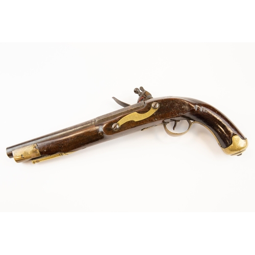 367 - A 16 bore flintlock holster pistol, c 1820, 15½