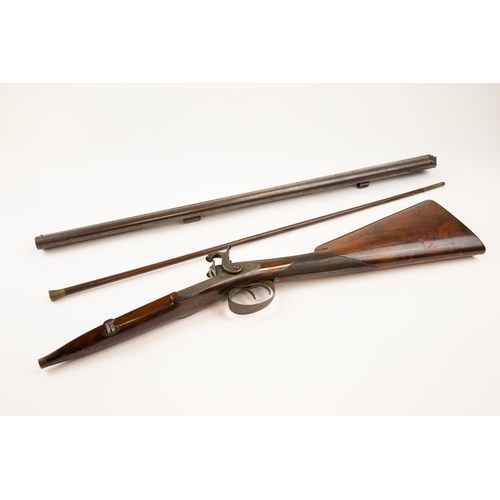 401 - A good double barrelled 16 bore percussion sporting gun by Samuel & Charles Smith, number 4712, for ... 