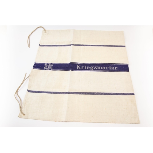 62 - A German Kriegsmarine linen hand towel or cloth, 39