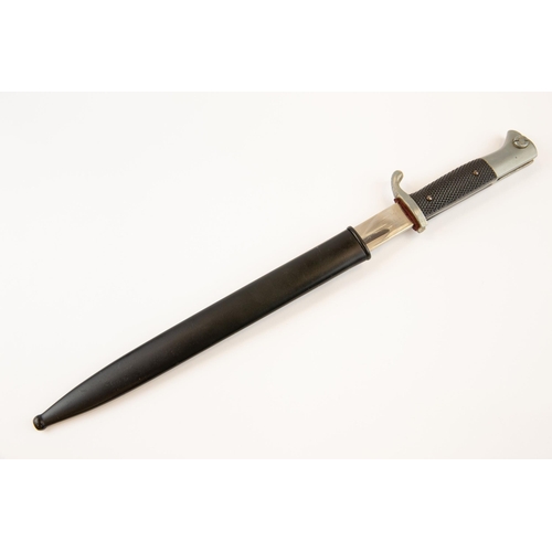 98 - A Third Reich parade bayonet, plated blade 10