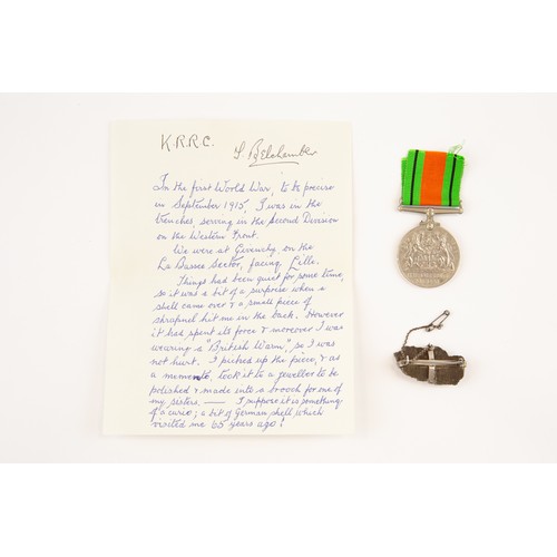 49 - A most interesting family grouping: Defence Medal (un-named as issued) VF (slight edge bump), with a... 