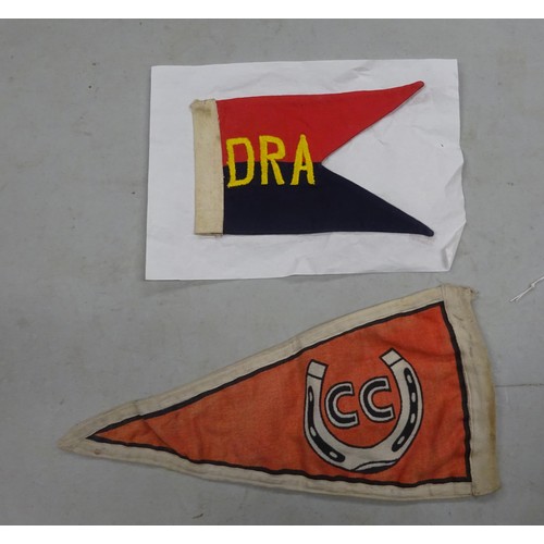 227 - 3 British vehicle pennants: Royal Artillery with DRA and 2 others. £50-70