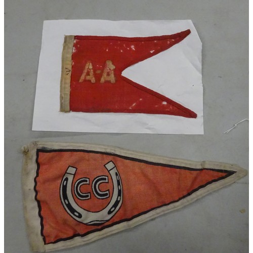 227 - 3 British vehicle pennants: Royal Artillery with DRA and 2 others. £50-70