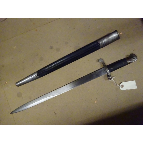 271 - A P1887 Mark 3 sword bayonet for the Martini Henry rifle, the unfullered blade by Wilkinson Sword Co... 