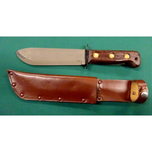 306 - A Wilkinson survival knife c 1970, 2 German combat knives; 2 other Continental survival knives. All ... 