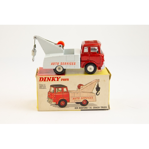 413 - An unusual Dinky Toys Bedford T.K. Crash Truck (434). An example with metallic red cab with white in... 