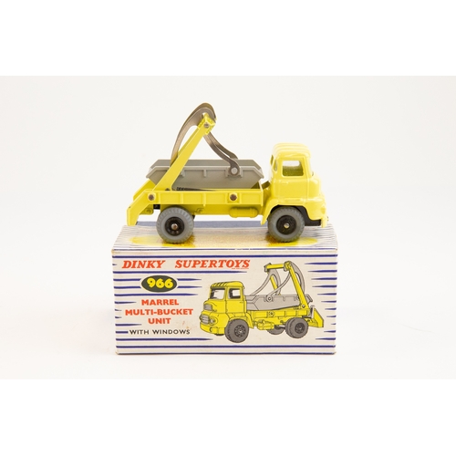 419 - Dinky supertoys No.966 Marrel multi-bucket unit, finished in light yellow body with windows and  gre... 