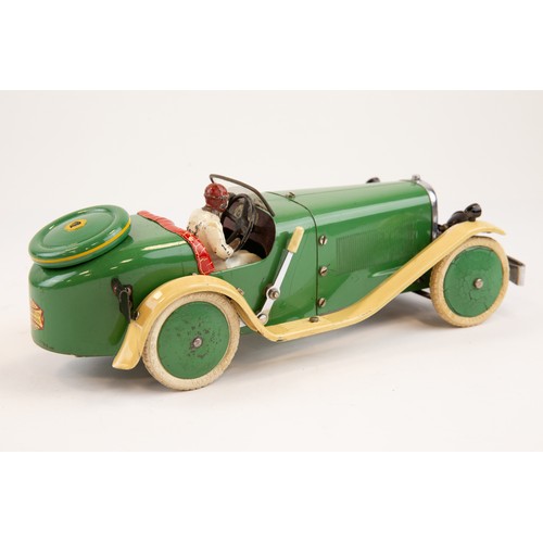 254 - A rare 1930's No.2 Meccano Constructor Car. A short tail example in green with cream mudguards/runni... 