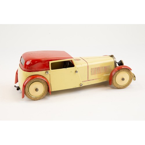 255 - A scarce 1930's No.1 Meccano Constructor Car. An example in cream with red roof, seats and mudguards... 