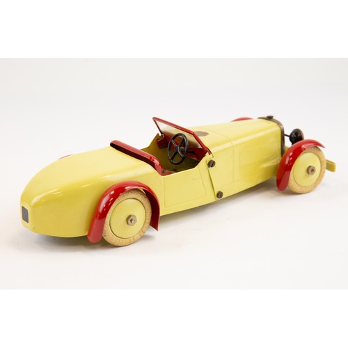 256 - A scarce 1930's No.1 Meccano Constructor Car. A restored example in cream with red seats and mudguar... 