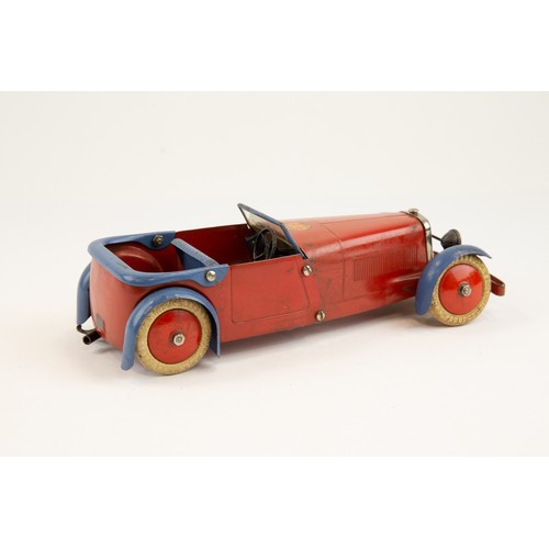 257 - A scarce 1930's No.1 Meccano Constructor Car. An example made as an open 4 seater tourer. In red wit... 