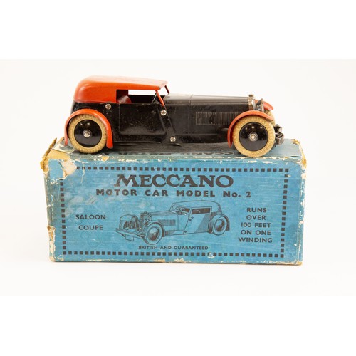 258 - A scarce 1930's No.1 Meccano Constructor Car. An example in black with red roof, seats and mudguards... 