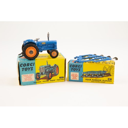 282 - 2 Corgi toys farm related models. No.55 Fordson 