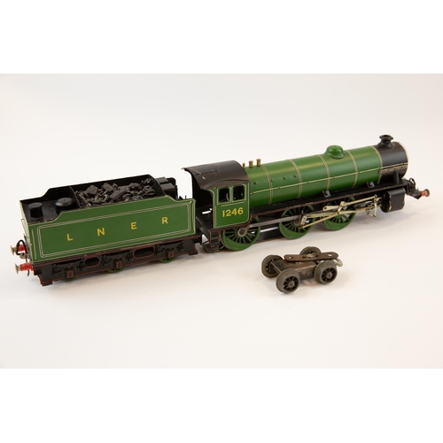 37 - A kit built 3-rail O Gauge electric LNER Thompson Class B1 4-6-0 Tender Locomotive, 