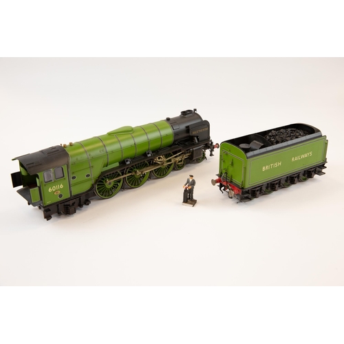 38 - A fine kit built 2-rail O gauge electric BR/ex LNER Class A1 4-6-2 double chimney Pacific Locomotive... 