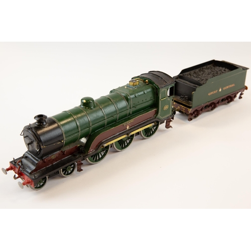 42 - 2 O Gauge electric kit-built Locomotives. A 2-rail Great Western 4-6-0 Tender Locomotive, 