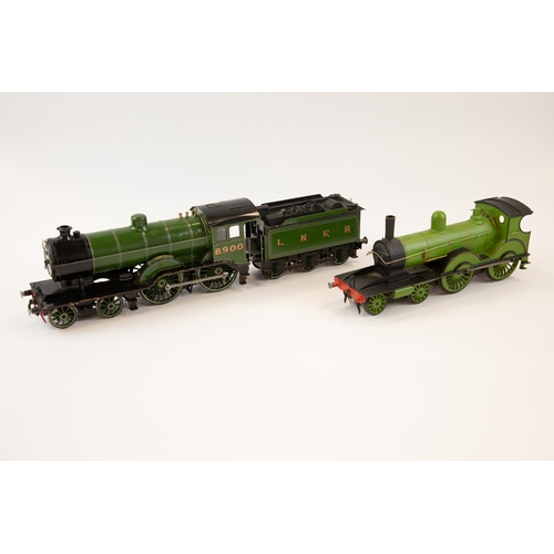 44 - 2 O Gauge Locomotives. A partly restored Hornby 2-rail electric LNER Tender Locomotive, named 