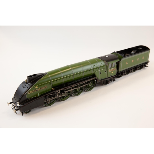 49 - L.H. Loveless & Co 2-rail O gauge Class P2 LNER 2-8-2 Streamlined locomotive and 8 wheeled tender, 