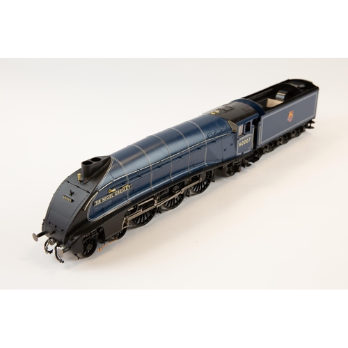 50 - L.H. Loveless & Co 2-rail O Gauge Class A4 BR/ex LNER 4-6-2 Streamlined locomotive and 8 wheeled ten... 