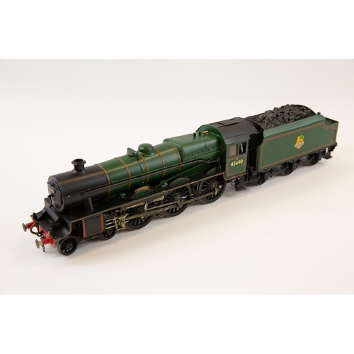 51 - A fine Ellis Clark Trains 2-rail O gauge electric BR Jubilee Class 4-6-0 Tender Locomotive 