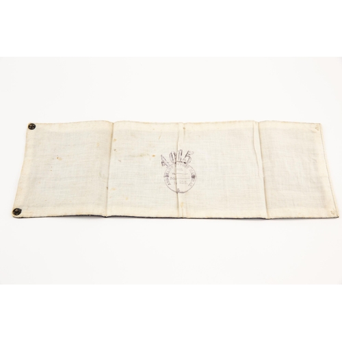 172 - WWI Assistant Provost Marshal armband, stamped to reverse. £50-80