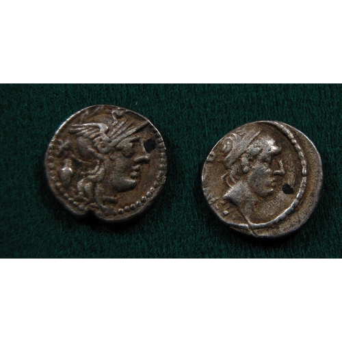 20 - Roman Republic AR Denarii: C Cassius Longinus, obverse helmeted head of Roma, X behind with urn, rev... 