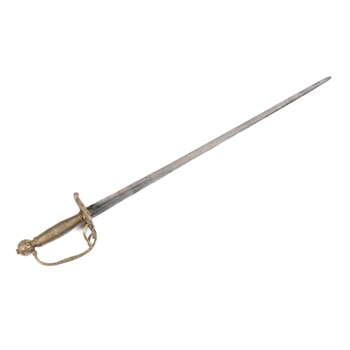 233 - An English late 17th century Cavalry officer's sword, blade 28